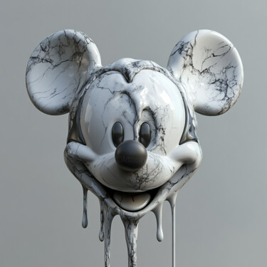 Arte digitale intitolato "Marble mikey mouse" da Louis Durand, Opera d'arte originale, Stampa digitale