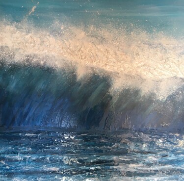Peinture intitulée "TSUNAMI" par Monique Sarazin, Œuvre d'art originale, Acrylique Monté sur Châssis en bois