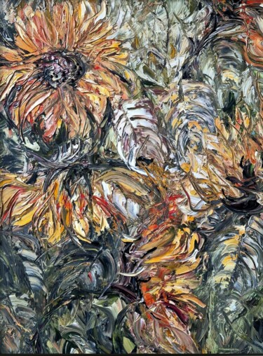 绘画 标题为“FLUIDITY II” 由Sonja Brzak, 原创艺术品, 油 安装在木质担架架上