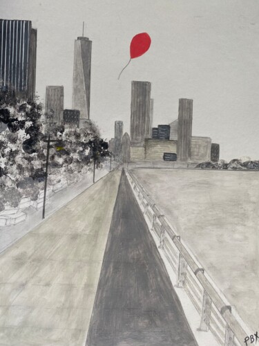 Peinture intitulée "Hudson river" par Philippe Bourbonneux, Œuvre d'art originale, Acrylique