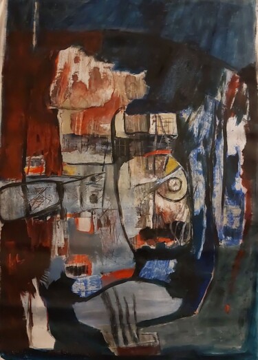 Ils ne regardent pas dans le rétroviseur... Peinture intitulée "Ils ne regardent pa…" par Monique Morellec, Œuvre d'art originale, Acrylique