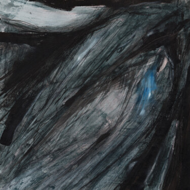 #259, acrylique sur papier, "l'autre rivière" Pintura titulada "#259, acrylique sur…" por Michel Debray, Obra de arte original, Acrílico Montado en Cartulina