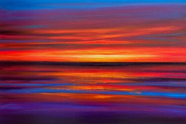 Painting titled "Another Place in Ti…" by Julia Everett, Original Artwork, Oil Mounted on Wood Stretcher frame