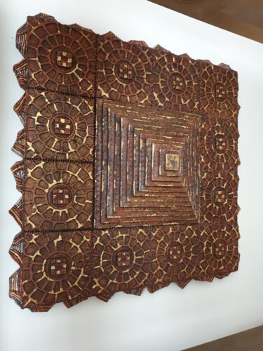 Peinture intitulée "Panno-*Pyramid*" par Eduard Kattai, Œuvre d'art originale, Bois