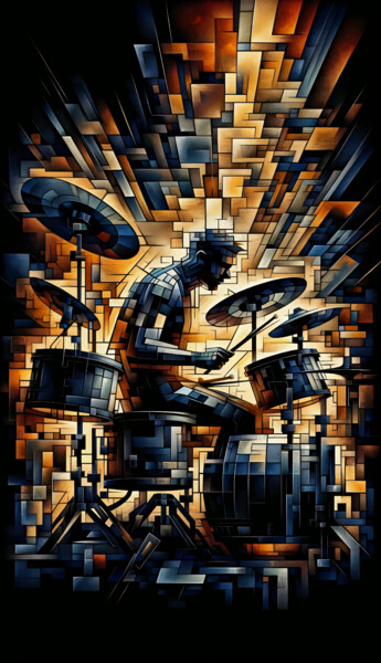 数字艺术 标题为“El Latido Percusivo” 由Soulful Spectres, 原创艺术品, AI生成的图像