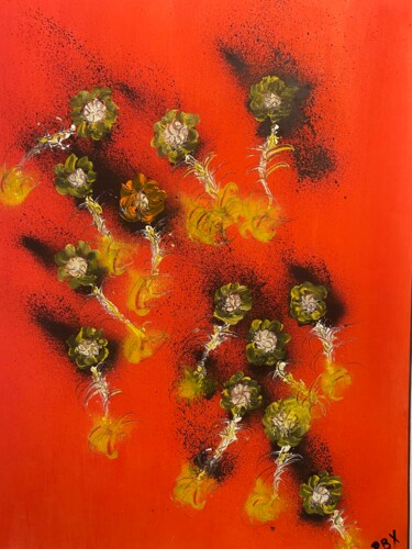 Peinture intitulée "Bouquet" par Philippe Bourbonneux, Œuvre d'art originale, Huile
