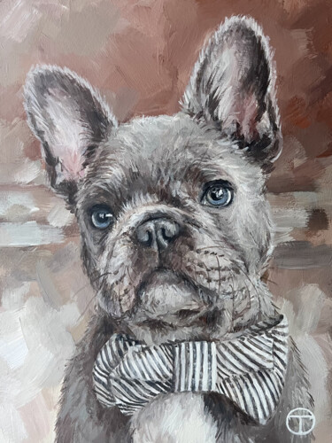 French bulldog 15 "French bulldog 15" başlıklı Tablo Olia Tomkova tarafından, Orijinal sanat, Akrilik