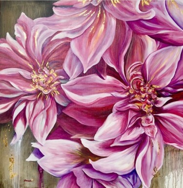 Painting titled "Catalina" by Marisol Paltré, Original Artwork, Acrylic Mounted on Wood Stretcher frame