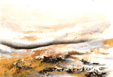 Σχέδιο με τίτλο "Paysage 2013-2016" από Dominique Leblanc, Αυθεντικά έργα τέχνης, Ακρυλικό