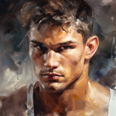 绘画 标题为“TOMMY (30x30 cms)” 由Anthony Wittaker, 原创艺术品, 丙烯 安装在木质担架架上