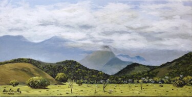 Nuvens sobre a serra Peinture intitulée "Nuvens sobre a serra" par Alex Carvalho, Œuvre d'art originale, Acrylique Monté sur Châssis en bois