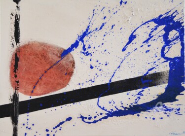 Painting titled "Splash - Found Wate…" by Elke Eiermann, Original Artwork, Acrylic Mounted on Other rigid panel