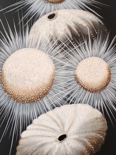Peinture intitulée "Les oursins" par Cathy Fix, Œuvre d'art originale, Acrylique Monté sur Châssis en bois