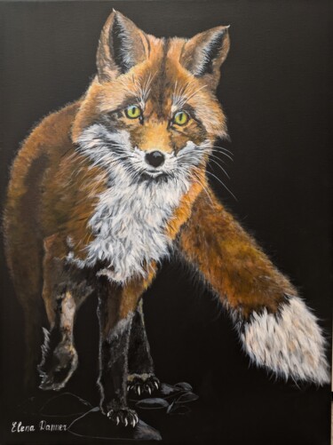 Acrylic Painting "Night Prowl" on 18" x 24" Canvas Painting titled "Acrylic Painting "N…" by Elena Danner, Original Artwork, Acrylic