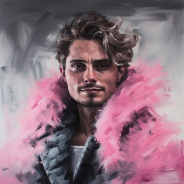 绘画 标题为“ERIC (30x30 cms)” 由Anthony Wittaker, 原创艺术品, 丙烯 安装在木质担架架上