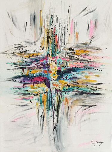 Peinture intitulée "Reliance - tableau…" par Âme Sauvage, Œuvre d'art originale, Acrylique Monté sur Châssis en bois