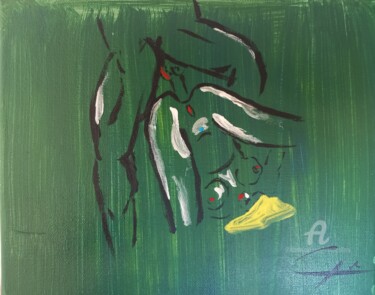 Painting "FullPenetration2" 绘画 标题为“Painting "FullPenet…” 由Rikortgallery, 原创艺术品, 丙烯 安装在其他刚性面板上
