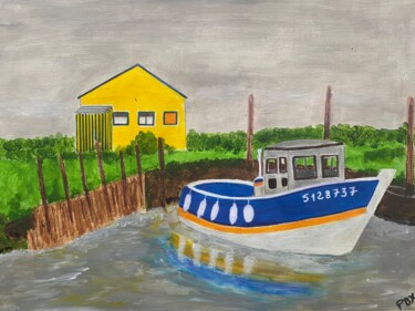 Peinture intitulée "Etier" par Philippe Bourbonneux, Œuvre d'art originale, Acrylique