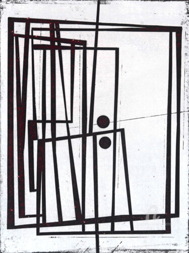 Painting titled "Relic Fragment 4." by Petr Strnad, Original Artwork, Acrylic