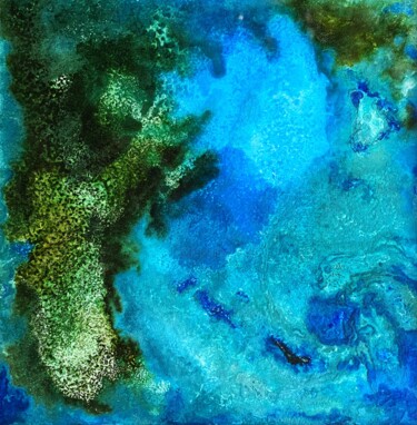 Schilderij getiteld "Yellowstone - Blueg…" door Heinz Katzenmeier, Origineel Kunstwerk, pigmenten
