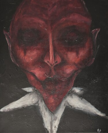 Painting titled "El Diablo" by Maude Sch, Original Artwork, Acrylic