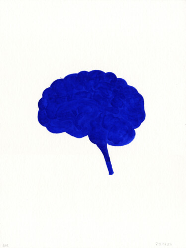 Zeichnungen mit dem Titel "Hemisphäre B (Ultra…" von Detlef Lemme (Farbenkugel), Original-Kunstwerk, Aquarell