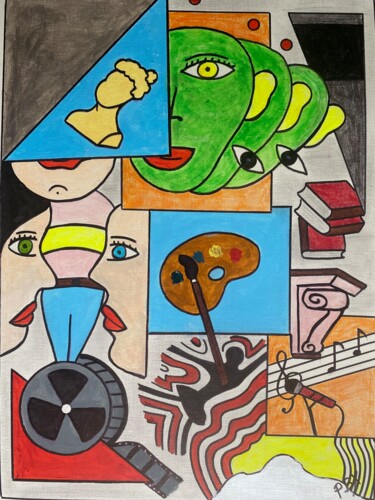 Peinture intitulée "Arts" par Philippe Bourbonneux, Œuvre d'art originale, Acrylique