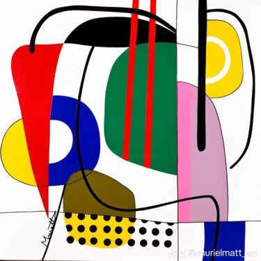 Peinture intitulée "Abstrait 1" par Muriel Matt, Œuvre d'art originale, Acrylique Monté sur Châssis en bois