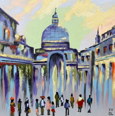 绘画 标题为“Venice Basilica San…” 由Olha Yevtukhova, 原创艺术品, 丙烯 安装在木质担架架上