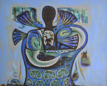 Peinture intitulée "EXEGETE 2" par Jean-Louis Brunati, Œuvre d'art originale, Huile