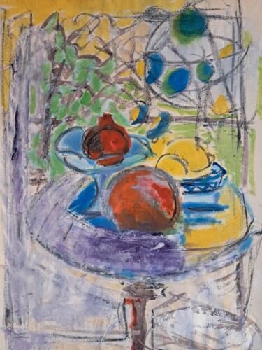 Peinture intitulée "Grenade, pamplemous…" par Martin Jobert, Œuvre d'art originale, Huile