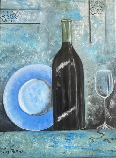Peinture intitulée "Perroquets" par Josy Chatain, Œuvre d'art originale, Huile