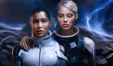 Digital Arts titled "Co-pilots 33" by Dejan Vucelic, Original Artwork, AI generated image