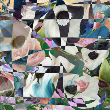 Arts numériques intitulée "Abstract floral col…" par Larisa Siverina, Œuvre d'art originale, Travail numérique 2D