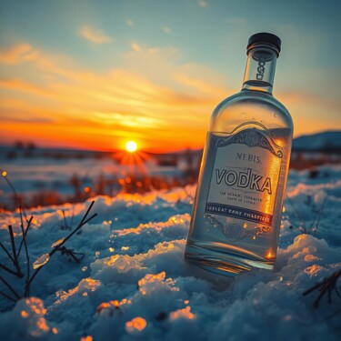 Digitale Kunst mit dem Titel "Vodka Vodka" von Kyozai, Original-Kunstwerk, KI-generiertes Bild