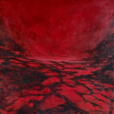 Painting titled "Grande Abstraction…" by Emmanuelle Biscara, Original Artwork, Acrylic Mounted on Wood Stretcher frame