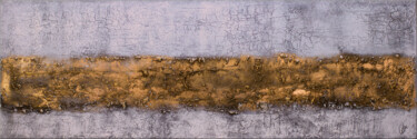 Golden Threads Painting titled "Golden Threads" by Edelgard Schroer, Original Artwork, Acrylic Mounted on Wood Stretcher frame