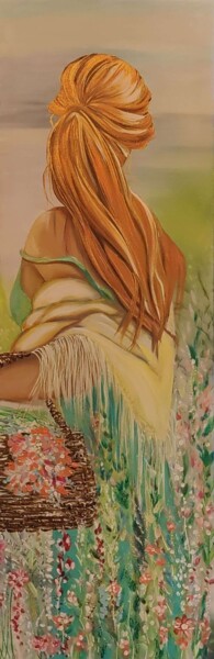 Peinture intitulée "Dans les champs" par Brigitte Jorda Juan, Œuvre d'art originale, Acrylique Monté sur Châssis en bois