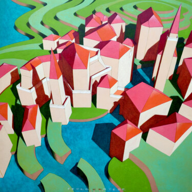 Painting titled "Virtual model 35" by Federico Cortese, Original Artwork, Oil