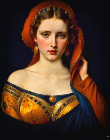 Arts numériques intitulée "CANDEUR -style clas…" par Nictsi Khamira, Œuvre d'art originale, Peinture numérique