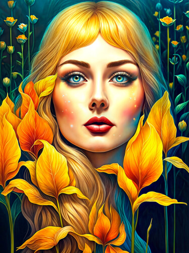 Digital Arts με τίτλο "Sibylle" από Mr Patrice, Αυθεντικά έργα τέχνης, Ψηφιακή ζωγραφική