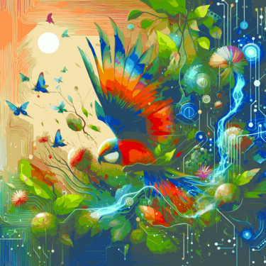 数字艺术 标题为“Ecocolortec” 由Fabricio De Souza Cabral, 原创艺术品, AI生成的图像