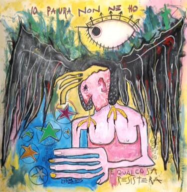 제목이 "Paura non ne ho"인 미술작품 Brazo로, 원작, 아크릴