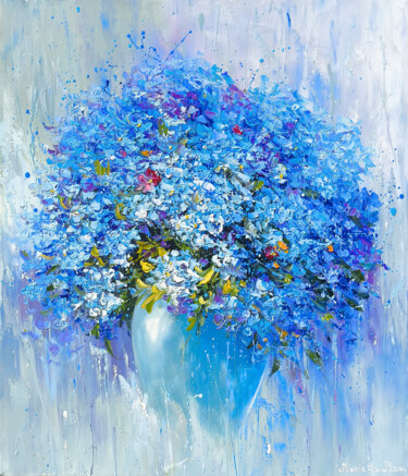 Ocean of Blossoms 绘画 标题为“Ocean of Blossoms” 由Marietta Martirosyan, 原创艺术品, 油 安装在木质担架架上