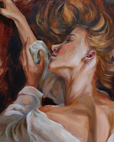 Painting titled "Солнечные сны" by Elena Skurnikova, Original Artwork, Oil Mounted on Wood Stretcher frame