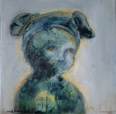 Peinture intitulée "L'ourson" par Isabelle Vialle, Œuvre d'art originale, Acrylique Monté sur Châssis en bois