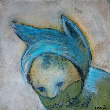 Peinture intitulée "La louve" par Isabelle Vialle, Œuvre d'art originale, Acrylique Monté sur Châssis en bois
