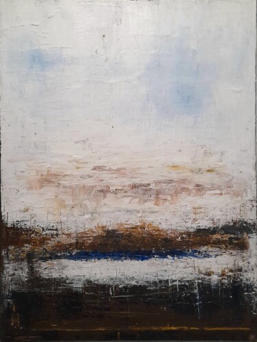 Schilderij getiteld ""Abstract white and…" door Alessio Mariotto, Origineel Kunstwerk, Acryl Gemonteerd op Frame voor houten…