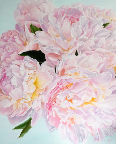 Peinture intitulée "«Pink tenderness “" par Kateryna Ponomarenko, Œuvre d'art originale, Huile