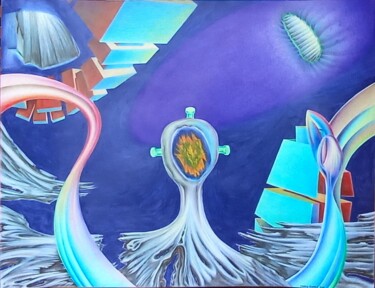 图画 标题为“Blue Indigo” 由José Ignacio Gianola, 原创艺术品, 铅笔